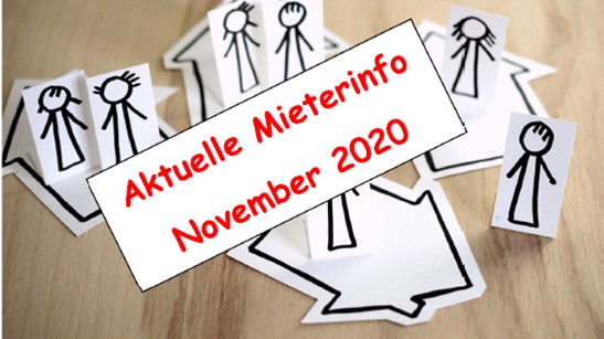 Aktu­el­le Mie­ter­in­fo Novem­ber 2020