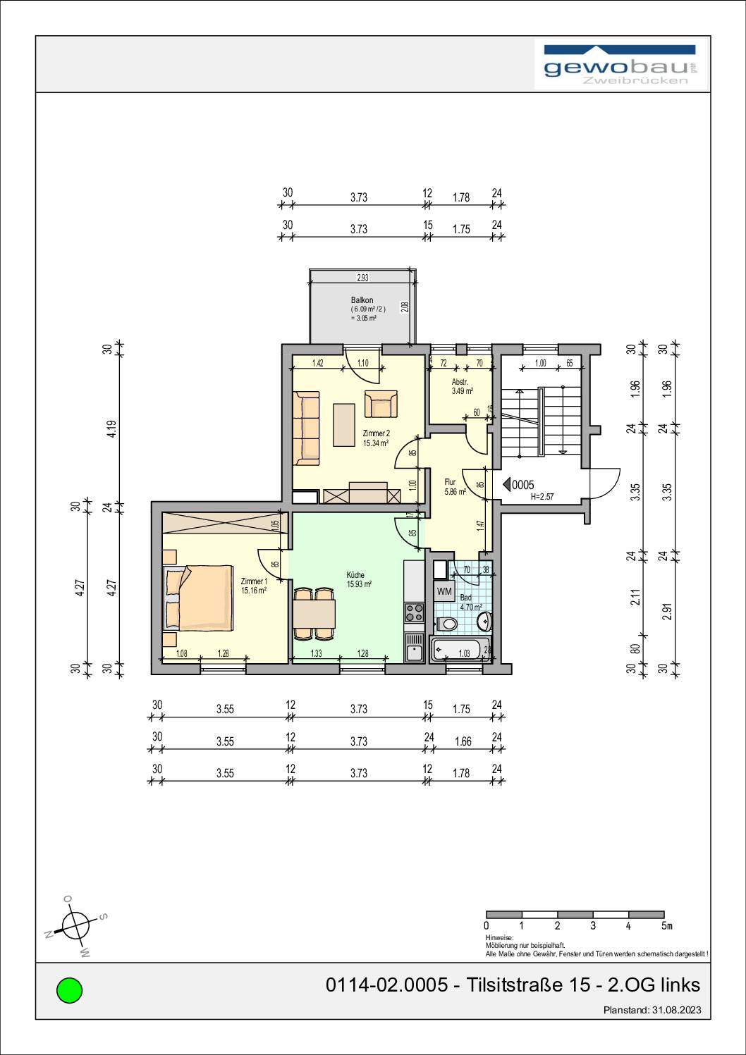 0114-02.0005 - Tilsitstraße 15 - 2.OG links