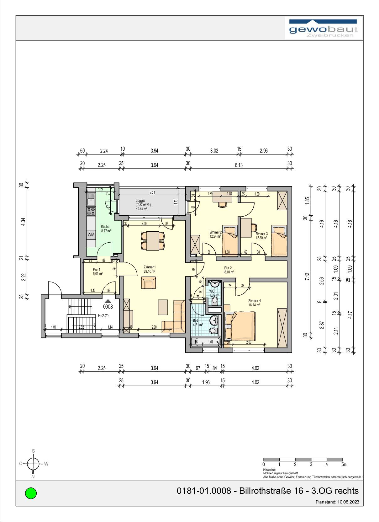 0181-01.0008 - Billrothstraße 16 - 3.OG rechts
