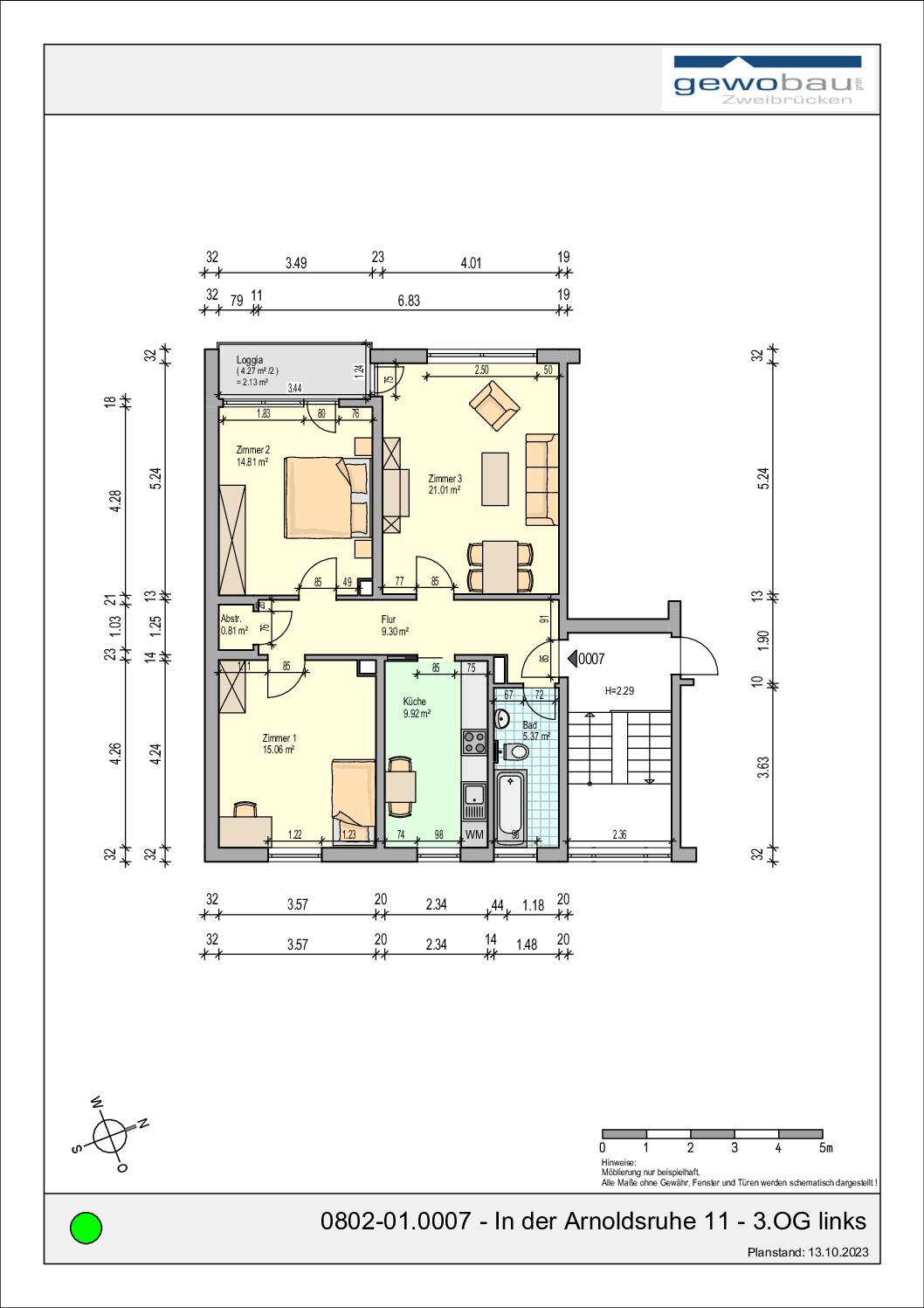 0802-01.0007 - In der Arnoldsruhe 11 - 3.OG links