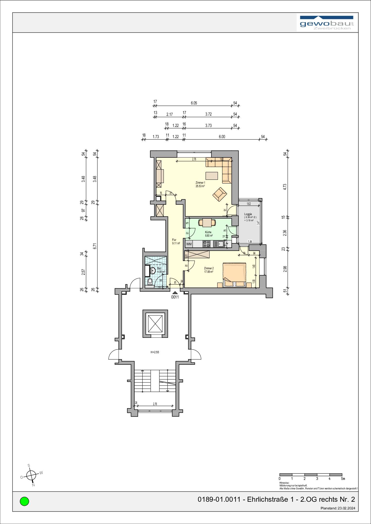 0189-01.0011 - Ehrlichstraße 1 - 2.OG rechts Nr. 2