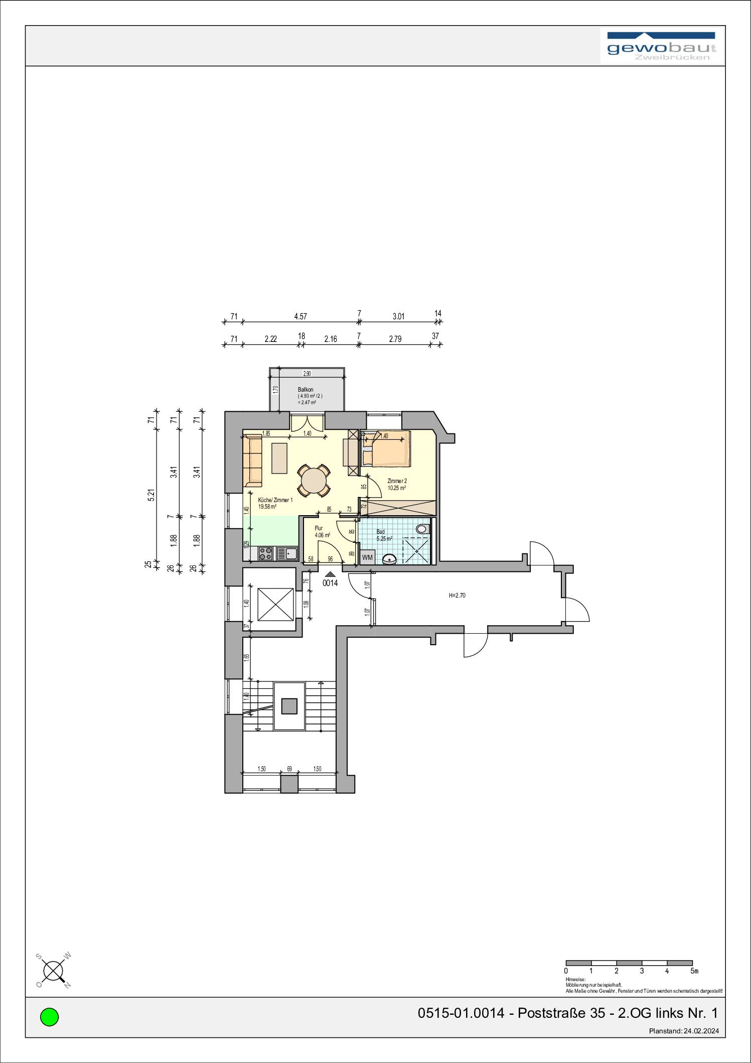 0515-01.0014 - Poststraße 35 - 2.OG links Nr. 1