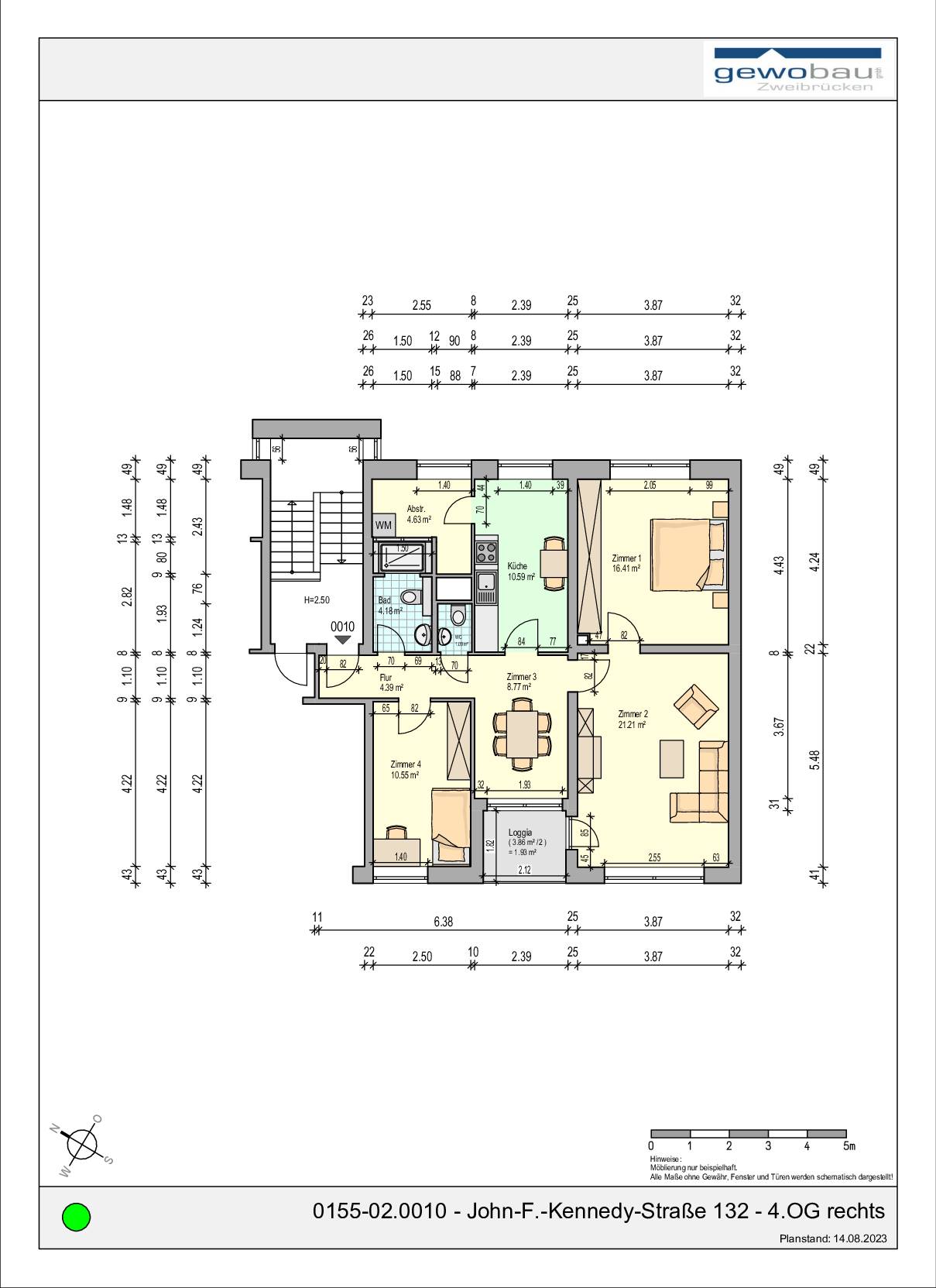 0155-02.0010 - John-F.-Kennedy-Straße 132 - 4.OG rechts