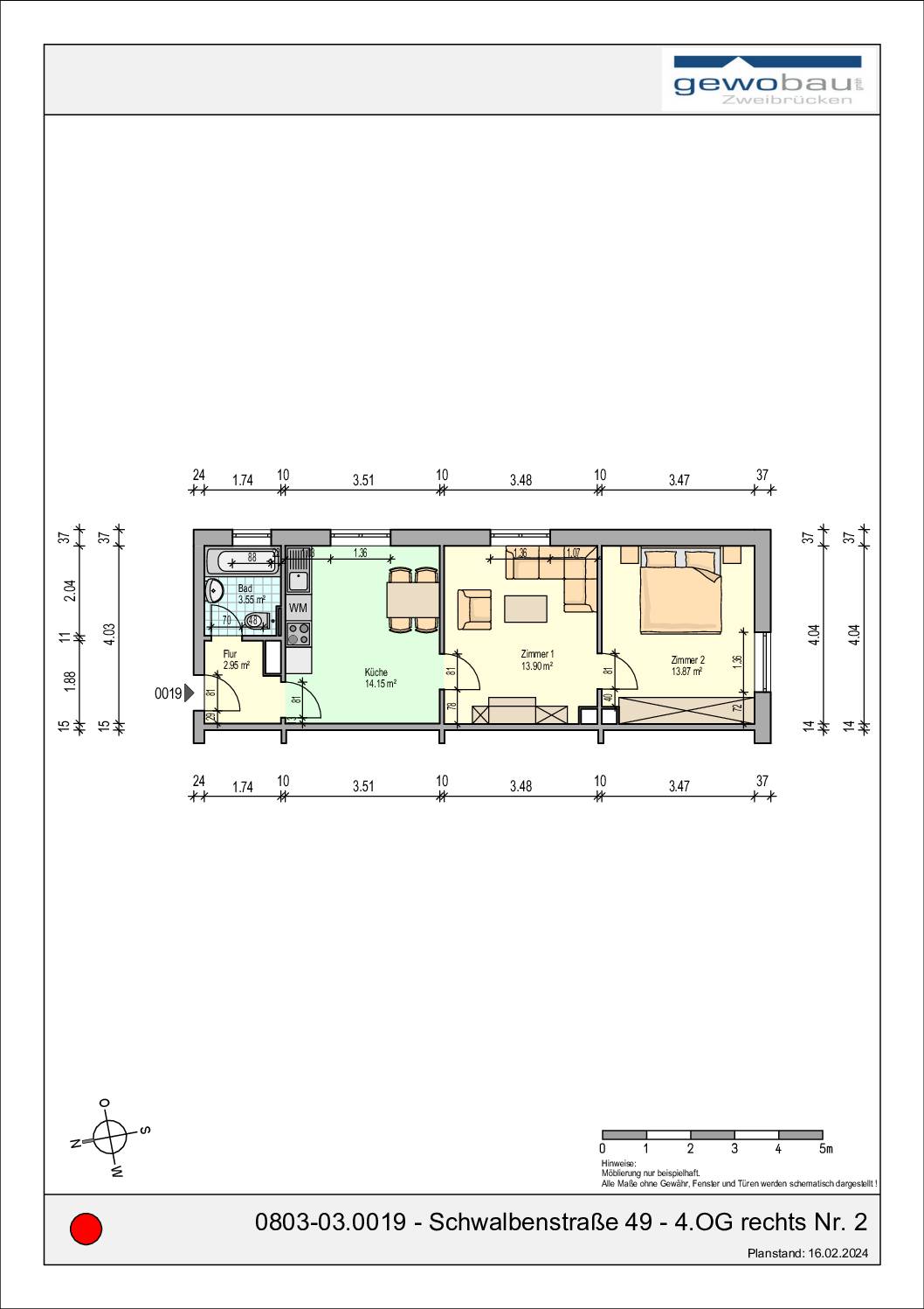 0803-03.0019 - Schwalbenstraße 49 - 4.OG rechts Nr. 2