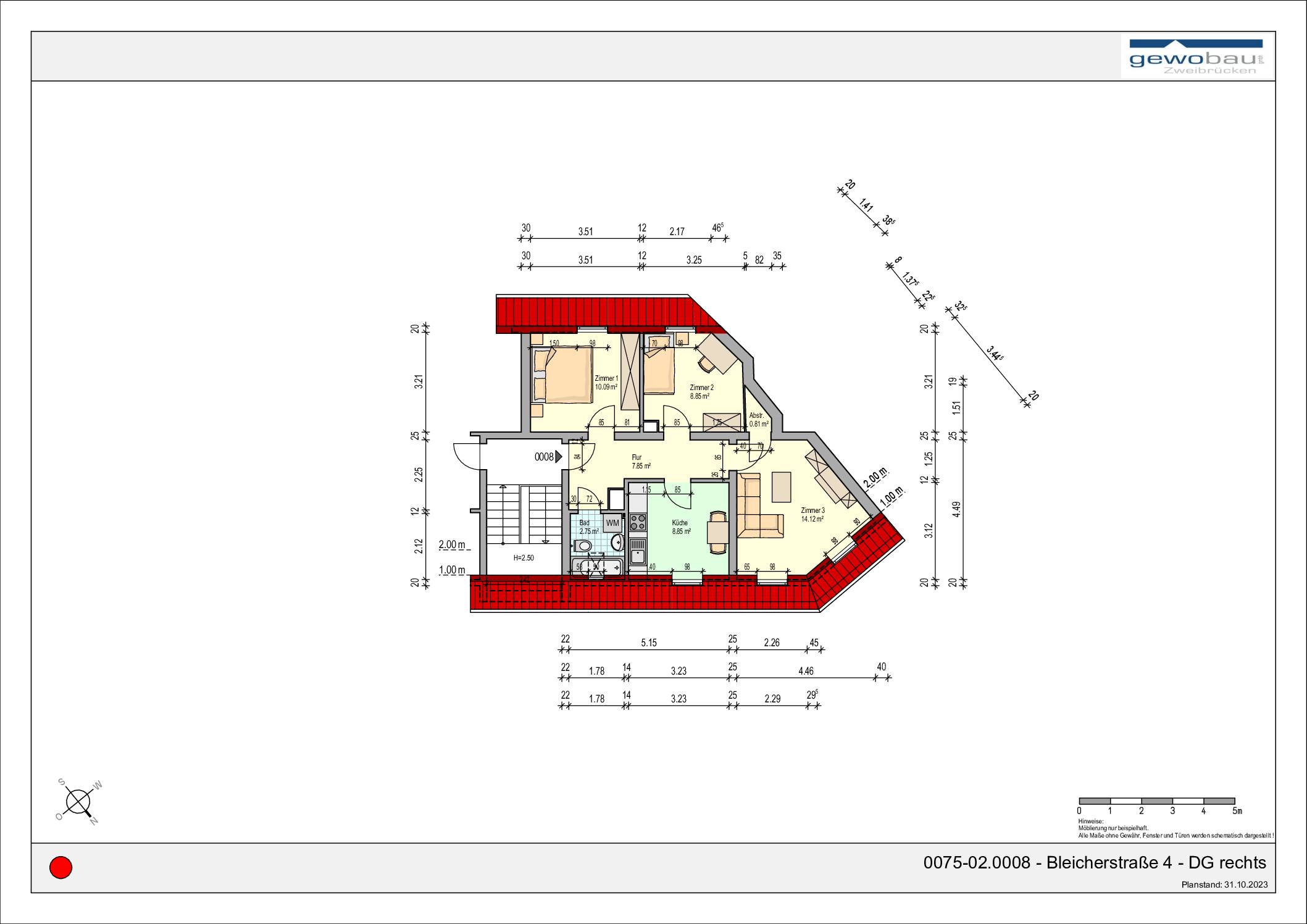 0075-02.0008 - Bleicherstraße 4 - DG rechts