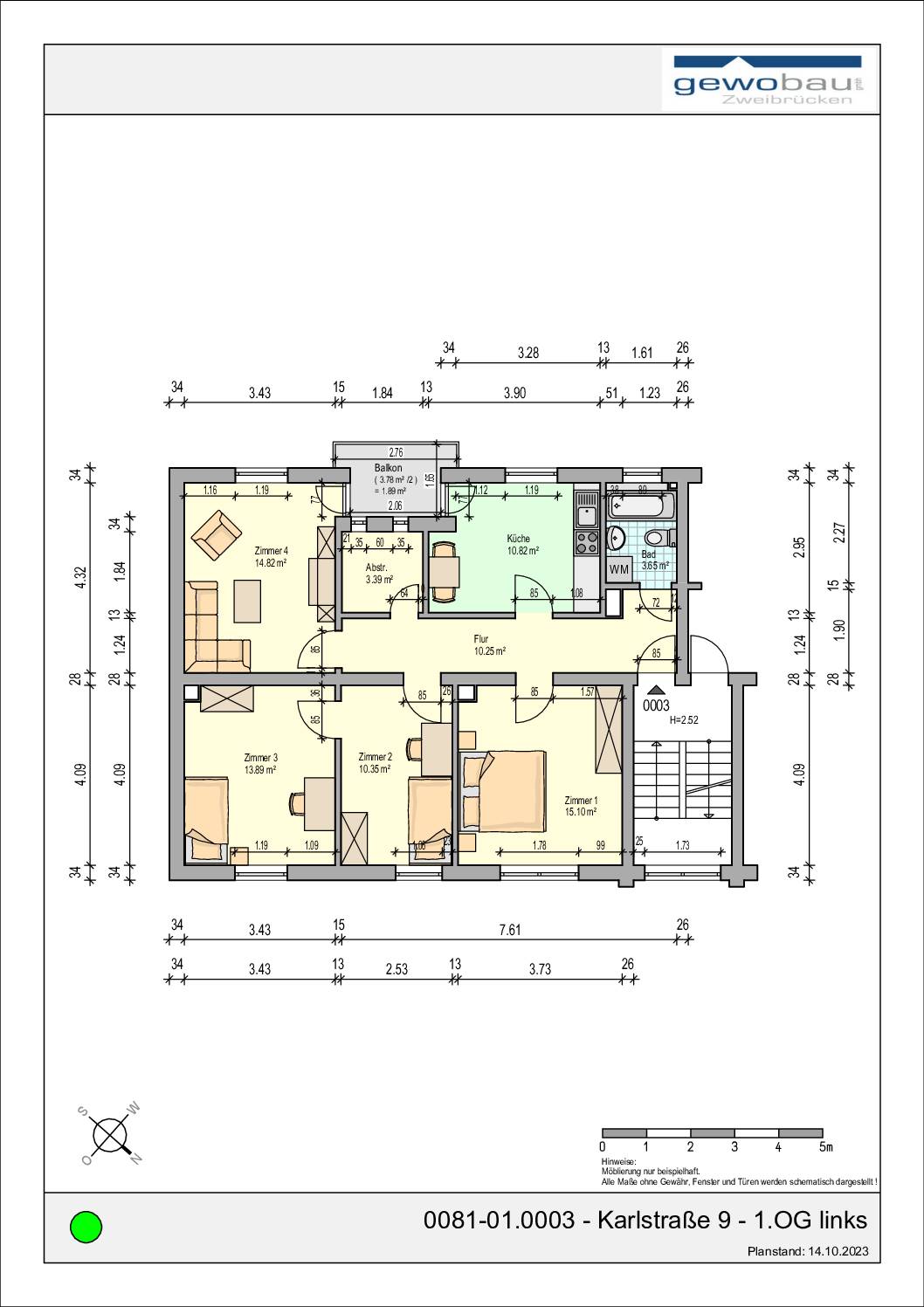 0081-01.0003 - Karlstraße 9 - 1.OG links