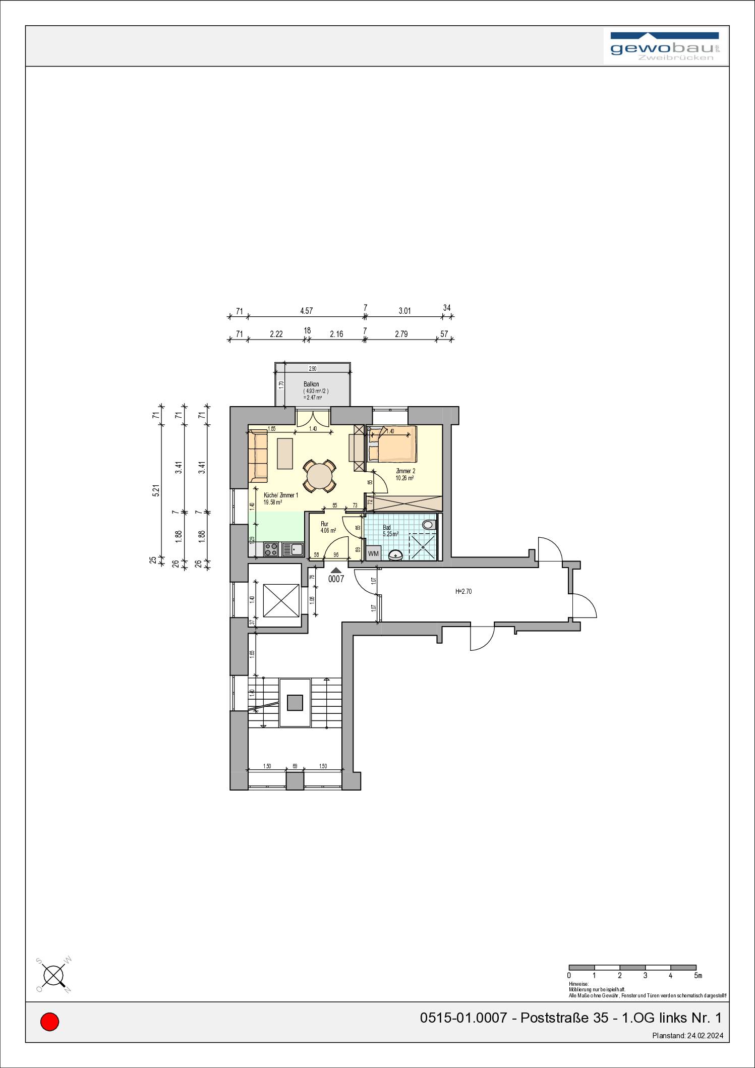 0515-01.0007 - Poststraße 35 - 1.OG links Nr. 1