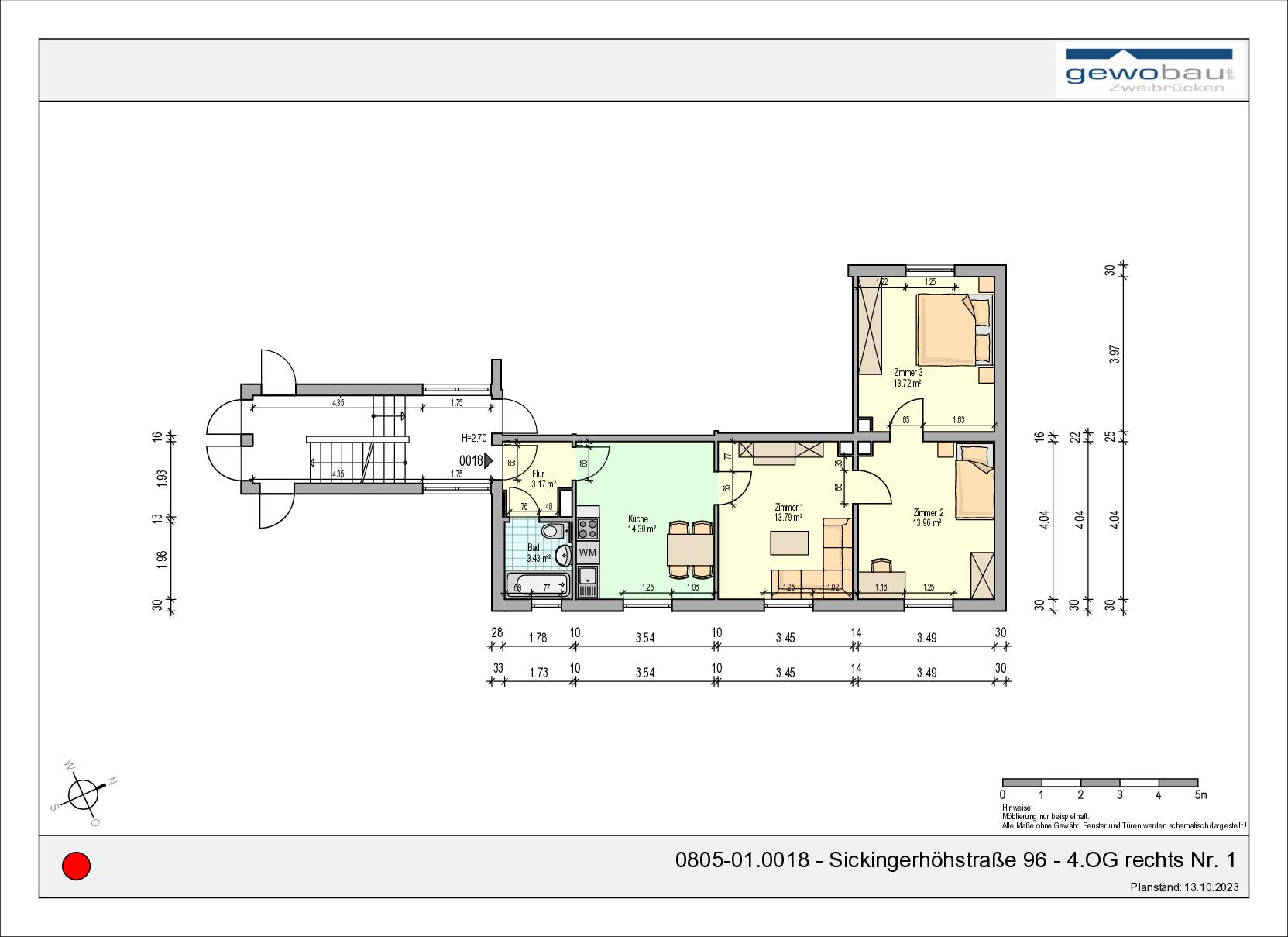 0805-01.0018 - Sickingerhöhstraße 96 - 4.OG rechts Nr. 1